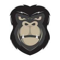 coolt ansikte gorilla irriterande logotyp design vektor grafisk symbol ikon tecken illustration kreativ idé