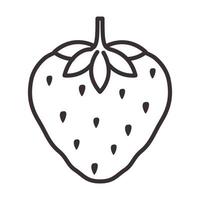 linien frisches obst erdbeere logo symbol vektor symbol illustration design