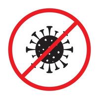 Cross Ban Virus Covid Logo Vektor Symbol Icon Design Grafik Illustration