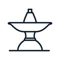 brunnen minimalistisches logo-vektorsymbol-illustrationsdesign vektor