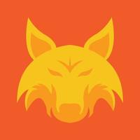 orange ansikte hund vilda logotyp design vektor grafisk symbol ikon tecken illustration kreativ idé