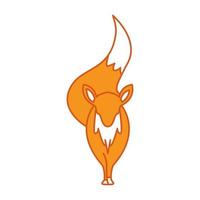 tecknad fox promenad logotyp vektor symbol ikon design illustration