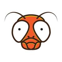djurhuvud insekt flyger färgglada söta logotyp symbol vektor ikon illustration design