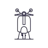 klassisches Motorrad Scooter Linie Logo Symbol Symbol Vektorgrafik Design vektor