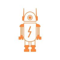 enkel robot linje logotyp symbol ikon vektor grafisk design illustration