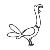 Linien einfach Vogel Geier Logo Symbol Vektor Icon Illustration Grafikdesign