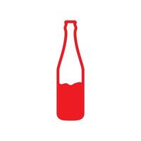 rote Flasche einfache Sauce moderne Logo-Design-Vektor-Symbol-Symbol-Illustration vektor