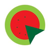 Abstrakte Wassermelone mit Cursor Logo Symbol Vektor Icon Illustration Grafikdesign