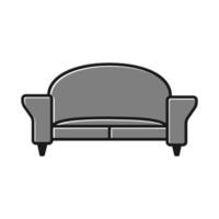 Innenmöbel Sofa futuristische Logo-Vektor-Icon-Design-Illustration vektor