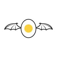 ägg med vingar logotyp symbol vektor ikon illustration grafisk design