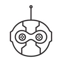 Schlagzeilen Roboter Hipster Logo Vektor Icon Illustration Design