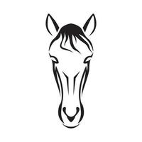 Kopf Gesicht Pferd Logo Design Vektorgrafik Symbol Symbol Zeichen Illustration kreative Idee vektor