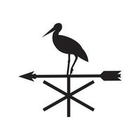 fågel flamingo med pilar logotyp symbol ikon vektor grafisk design illustration idé kreativ