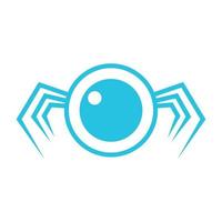 Augen Spinne Technologie Logo Symbol Vektor Icon Illustration Grafikdesign