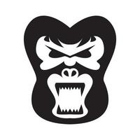 svart ansikte gorilla arg logotyp design vektor grafisk symbol ikon tecken illustration kreativ idé