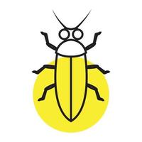 Linie einfach Insekt Glühwürmchen Logo Symbol Vektor Icon Illustration Grafikdesign