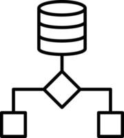 Symbolstil für Datenfluss vektor