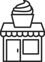 Bäckerei-Shop-Symbol-Stil vektor
