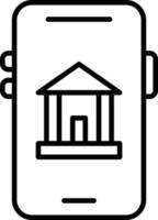 Symbolstil für mobiles Banking vektor