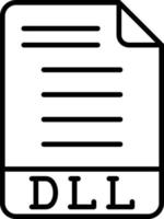 dll-ikonstil vektor