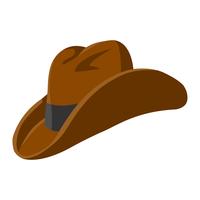 västra cowboyhatten vektor