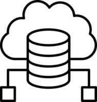 Symbolstil für Cloud-Daten vektor