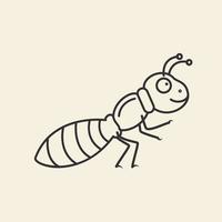Tier Insekt Ameise Cartoon Linien gehen Logo Design Vektor Icon Symbol Illustration