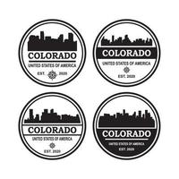 Colorado Skyline Silhouette Vektor-Logo vektor