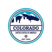 Colorado-Skyline-Vektor, Colorado-Wolkenkratzer-Logo vektor
