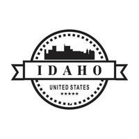 idaho skyline silhouette vektor logo