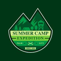 Sammlung von Summer Camp Badge vektor