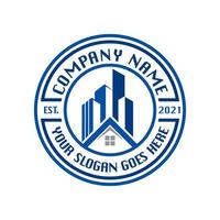 Immobilienlogo, Gebäudevektor vektor