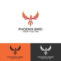 phoenix red fire logotyp vektor