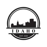 idaho skyline silhouette vektor logo