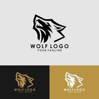 Wolf desain Logo-Vektor vektor