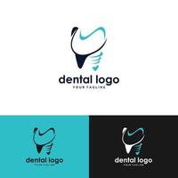 tandimplantat logotyp tänder tand vektor ikon