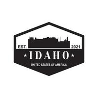 idaho skyline silhouette vektor logo