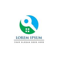 lock home logo, immobilienschutzlogo vektor