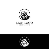 lejonhuvud logotyp vektor mall illustration design