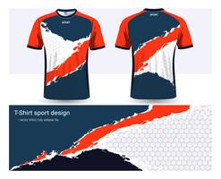 Fotbollströja och t-shirt sportmockupmall, Grafisk design för fotbollsklubb eller aktiva uniformer. vektor