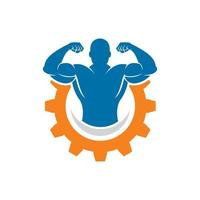 Fitness-Logo, Fitnessstudio-Logo-Vektor vektor