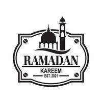 ramadan logotyp, muslimsk logotyp vektor