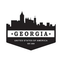 georgia skyline silhuett vektor logotyp
