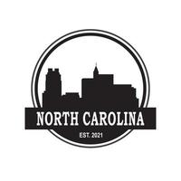 North Carolina Skyline Silhouette Vektor-Logo vektor