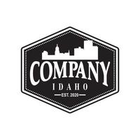 idaho skyline silhuett vektor logotyp