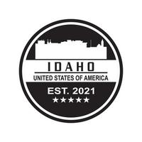 idaho skyline silhouette vektor logo