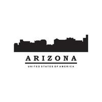 arizona skyline silhouette vektor, usa wolkenkratzer logo vektor