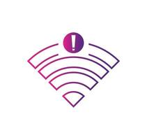 keine WLAN-Wireless-Icon-Vektorverlaufsfarbe vektor