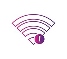 keine WLAN-Wireless-Icon-Vektorverlaufsfarbe vektor