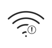 keine drahtlosen verbindungen, kein wifi-symbolzeichenvektor vektor